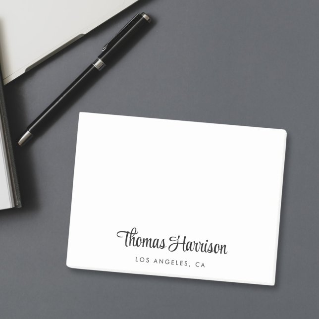 Post-it® Monogramme de script de signature élégant (Empower your name in our signature script as your logo and brand identity)