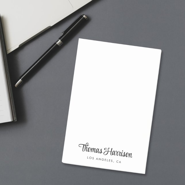Post-it® Monogramme de script de signature élégant (Empower your name in our signature script as your logo and brand identity)