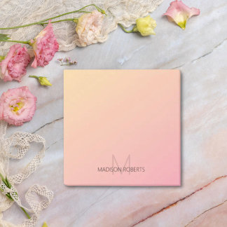 Post-it® Monogramme dégradé jaune rose pastel