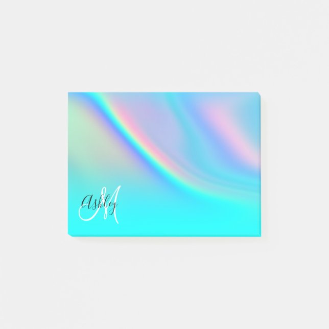 Post-it® Monogramme d'ombre arc-en-ciel Aqua Edge (Devant)