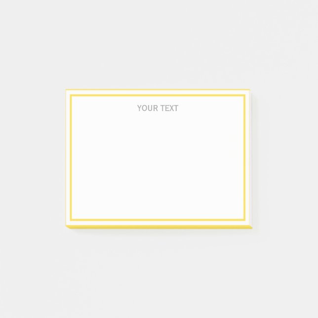 Post-it® Monogramme encadré jaune blanc Ananas (Devant)