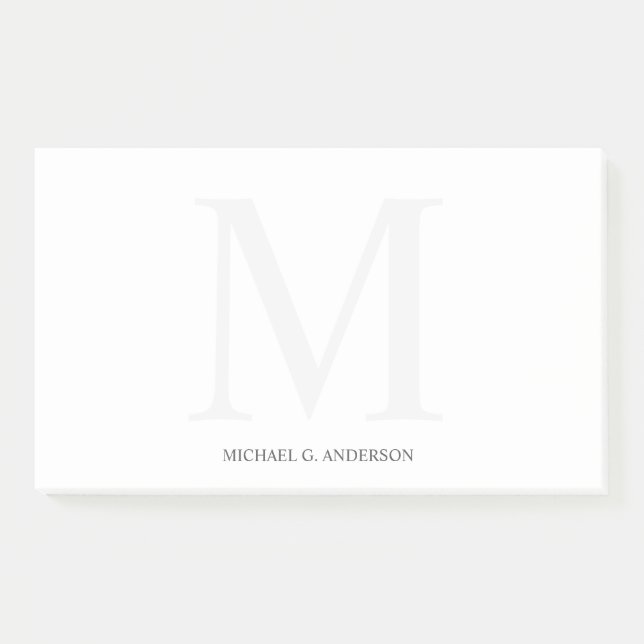 Post-it® Monogramme et nom personnalisés (Devant)