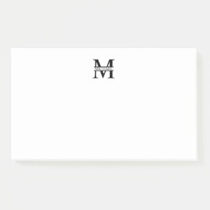 Post-it® Monogramme et nom personnalisés