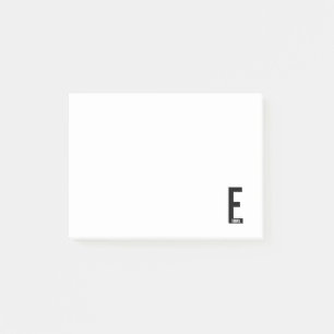 Post-it® Monogramme et nom personnalisés gras modernes