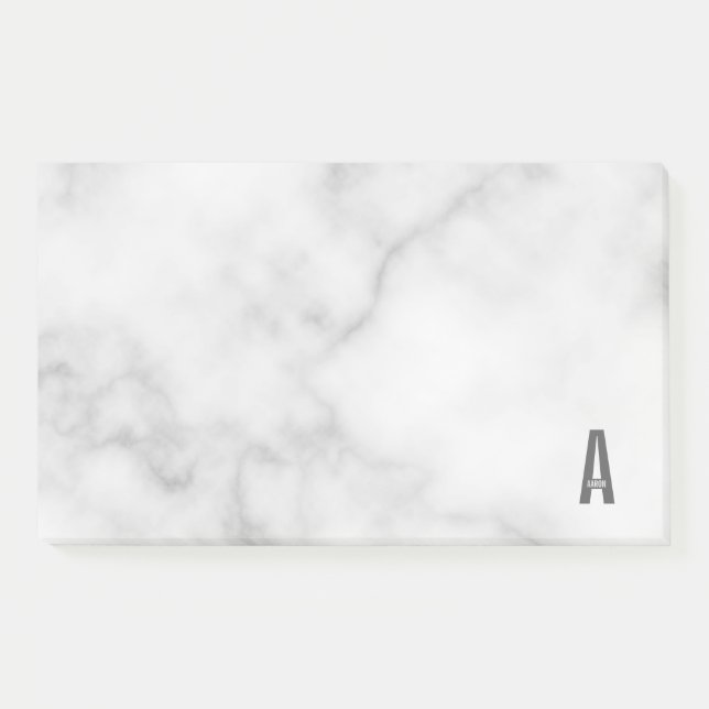 Post-it® Monogramme et nom personnalisés modernes (Devant)