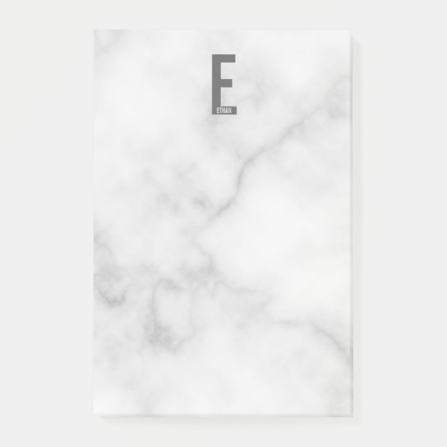 Post-it® Monogramme et nom personnalisés modernes (Devant)