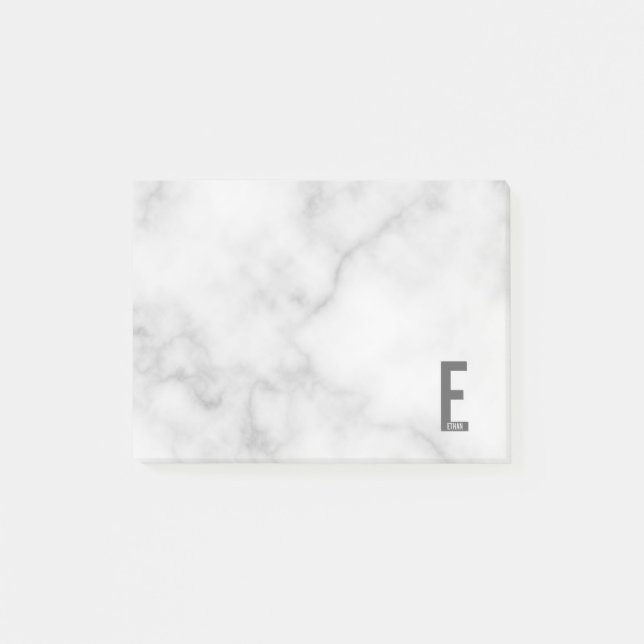 Post-it® Monogramme et nom personnalisés modernes (Devant)