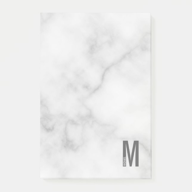 Post-it® Monogramme et nom personnalisés modernes (Devant)