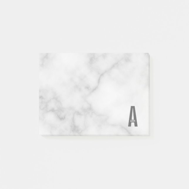 Post-it® Monogramme et nom personnalisés modernes (Devant)