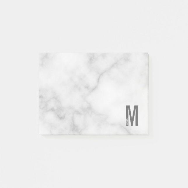 Post-it® Monogramme et nom personnalisés modernes (Devant)