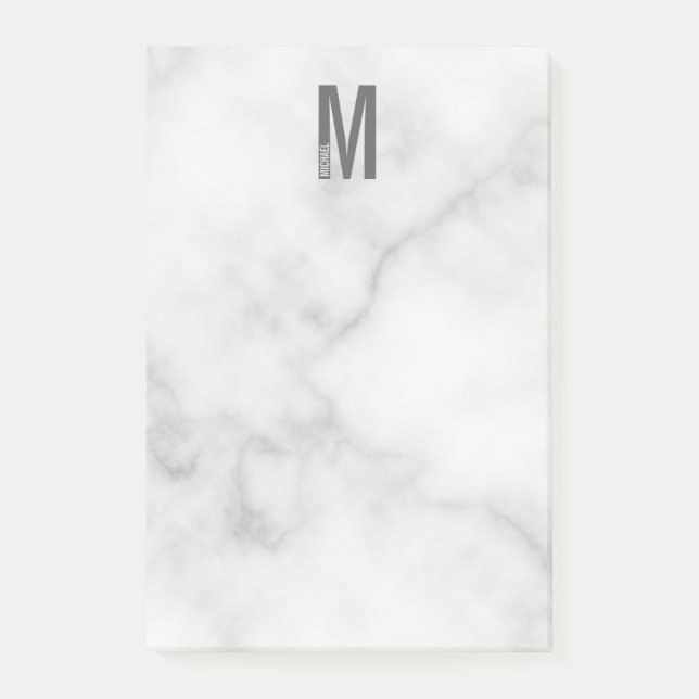 Post-it® Monogramme et nom personnalisés modernes (Devant)
