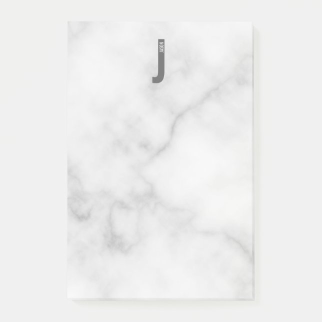 Post-it® Monogramme et nom personnalisés modernes (Devant)
