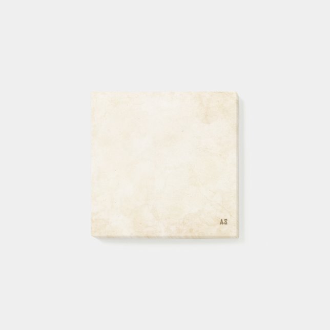 Post-it® Monogramme féminin minimaliste jaune 3M (Devant)