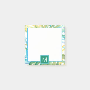 Post-it® Monogramme   Feuilles de palmiers tropicaux