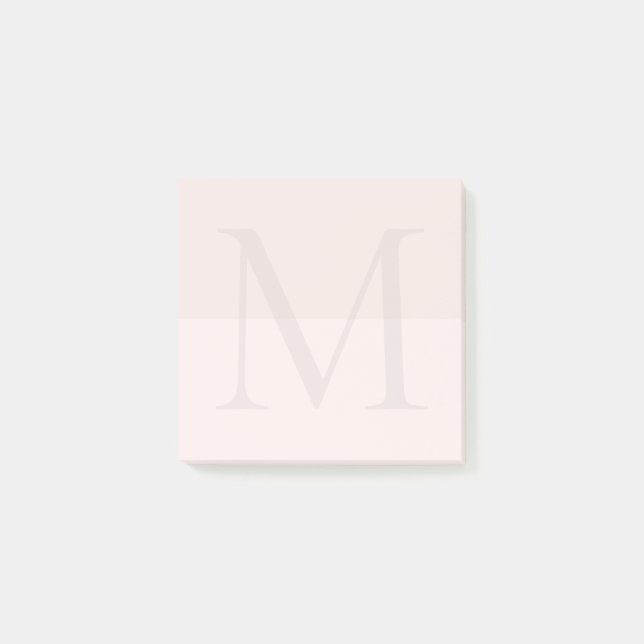 Post-it® Monogramme initiale rose clair  (Devant)