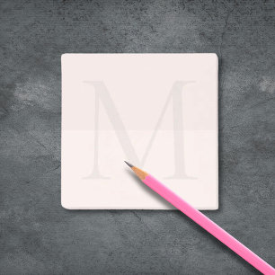 Post-it® Monogramme initiale rose clair