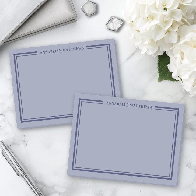 Post-it® Monogramme minimaliste bleu marine (Navy Blue Minimalist Monogram Post-it Notes )