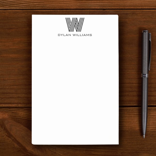 Post-it® Monogramme minimaliste moderne (Créateur téléchargé)
