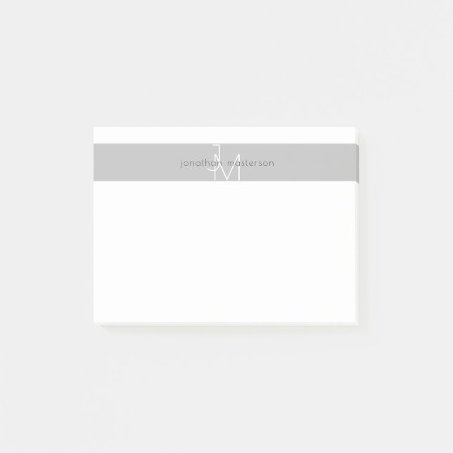 Post-it® Monogramme minimaliste moderne professionnel (Devant)
