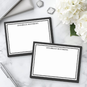 Post-it® Monogramme minimaliste noir et blanc