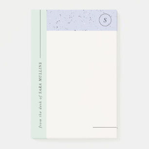 Post-it® Monogramme minimaliste Terrazzo Post-its - Monnaie