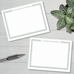 Post-it® Monogramme Minimaliste Vert Sauge