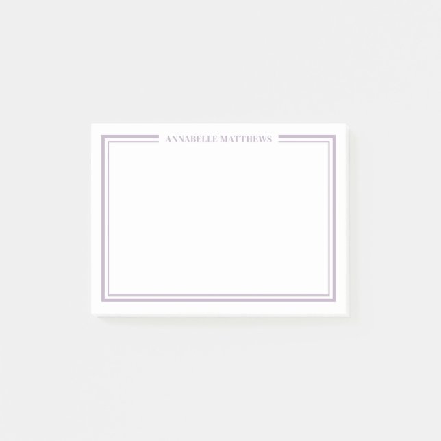 Post-it® Monogramme Minimaliste Violet (Devant)