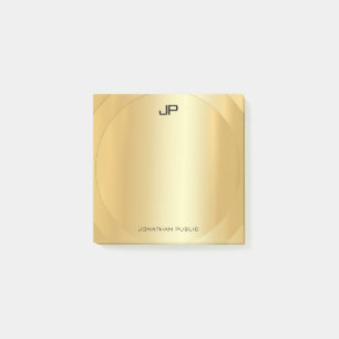 Post-it® Monogramme Modèle tendance Faux Gold Elegant