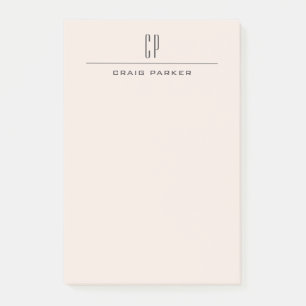 Post-it® Monogramme Moderne Professionnel Couleur Pastel Si