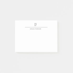 Post-it® Monogramme moderne Professionnel Simple Minimal si