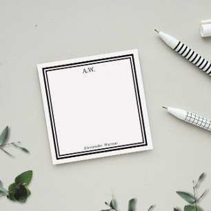 Post-it® Monogramme noir blanc