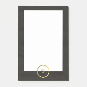Post-it® Monogramme noir Chalkboard or Fusion simple modern