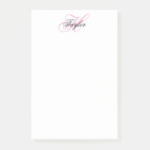 Post-it® Monogramme noir et rose
