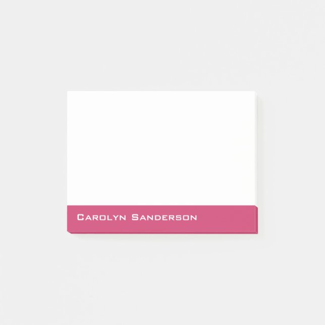 Post-it® Monogramme nommé fait sur commande ou mot de rose (Devant)