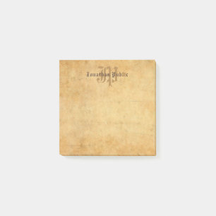 Post-it® Monogramme nostalgique Modèle Élégante calligraphi