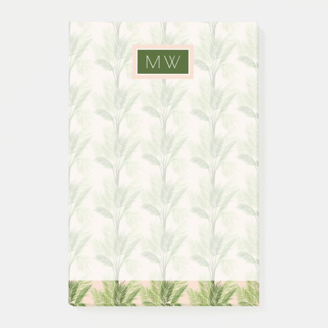 Post-it® Monogramme | Oasis intérieure | Motif Palm Tree (Devant)