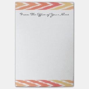 Post-it® Monogramme Orange Ombre Ikat Chevron Zig Zag Motif