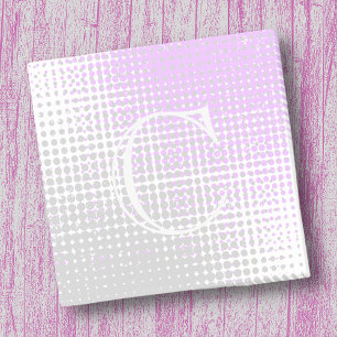 Post-it® monogramme Pastel gris et violet dégradé à deux to