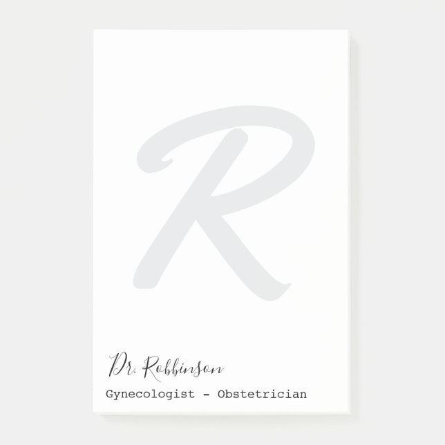 Post-it® Monogramme personnalisé d'obstétricien gynécologue (Devant)