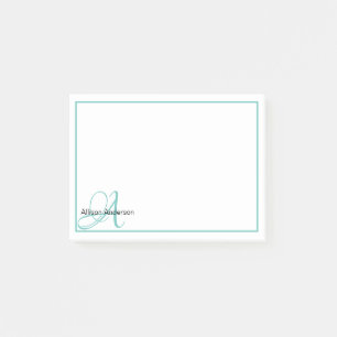 Post-it® Monogramme personnalisé et nom 