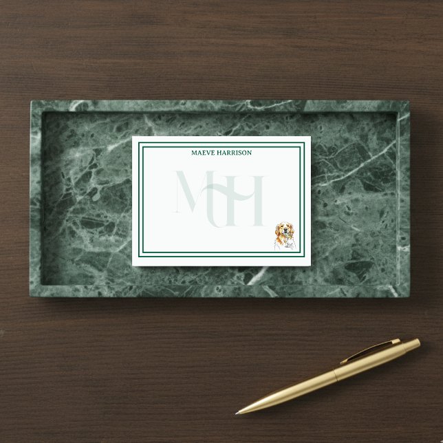 Post-it® Monogramme personnalisé Main tirée Golden Retrieve (Gift custom stationery to the dog lover in your life! )