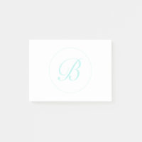Monogramme Personnaliser En Cercle, Turquoise clai