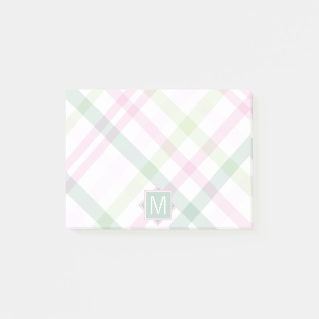 Post-it® Monogramme | Preppy Plaid (Devant)