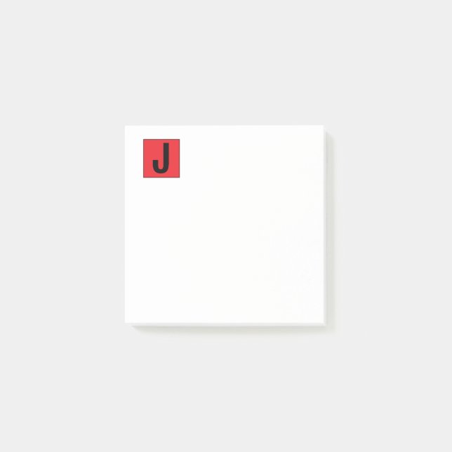 Post-it® Monogramme professionnel élégant moderne simple (Devant)