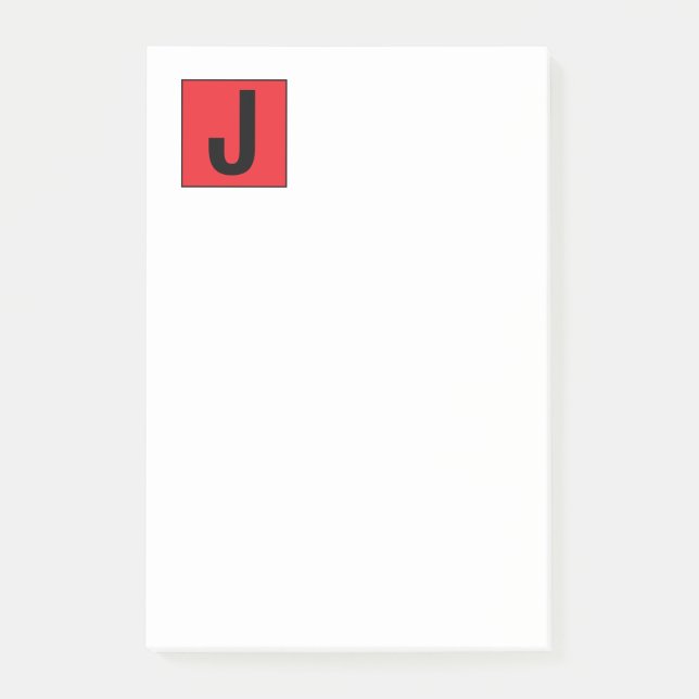 Post-it® Monogramme professionnel élégant moderne simple (Devant)