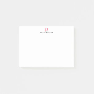 Post-it® Monogramme professionnel moderne minimaliste simpl