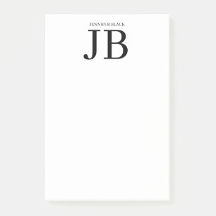Post-it® Monogramme Professionnel Noir Blanc