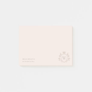 Post-it® Monogramme rose clair classique Cimier de couronne