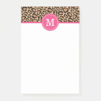 Monogramme rose et Empreinte de léopard personnali