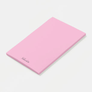 Post-it® Monogramme Rose Moderne Écriture Minimaliste Perso